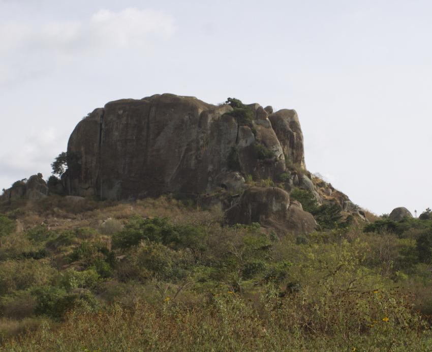 The Kakapel Rockshelter, a rock formation in Kenya.