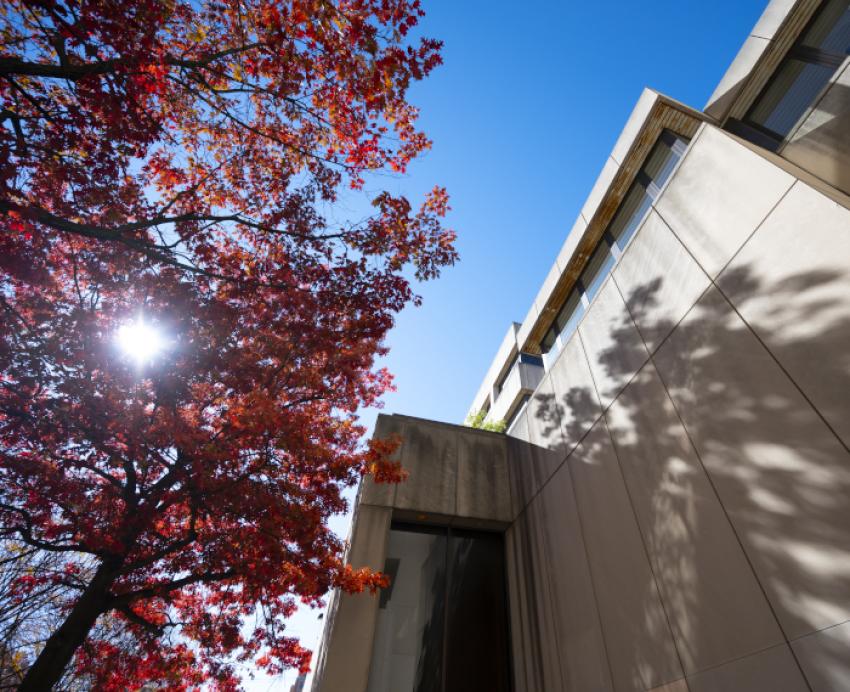 Posvar Hall in the fall