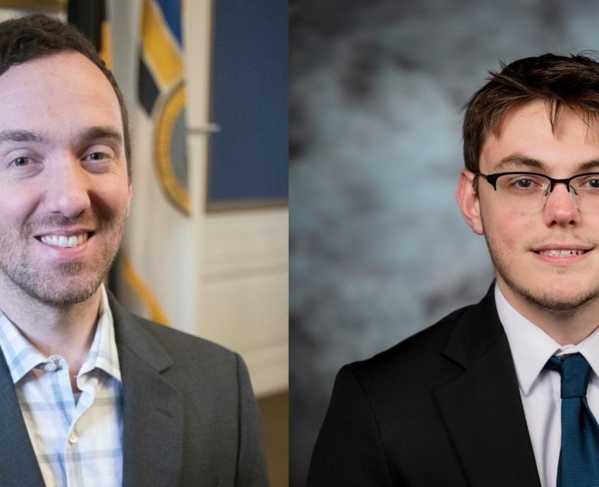 Composite photo of Patrick Cornell and Elijah Volk.