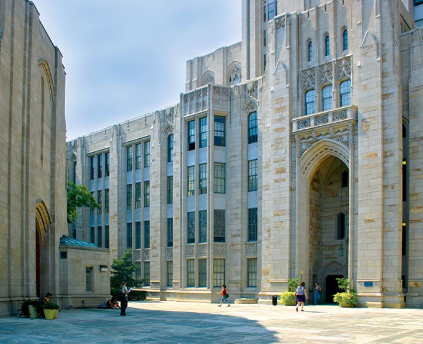 An entrance to the Cathedral of Learning