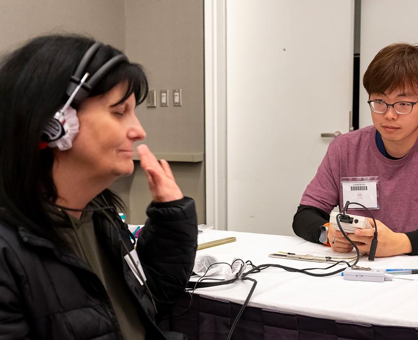 The onsite Mission of Mercy Pittsburgh’s annual clinic provided evaluations and free hearing aids.