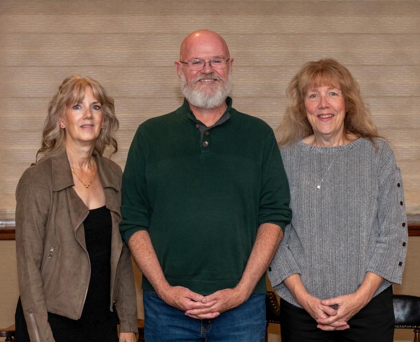 Left to right, portrait of Diane Null, Bill Kline and Kathy Moonan.