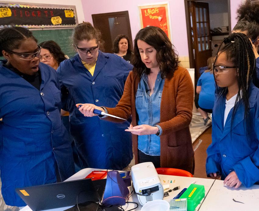 Greater Hazelwood Middle School students get hands-on experience and instruction with biotechnology.