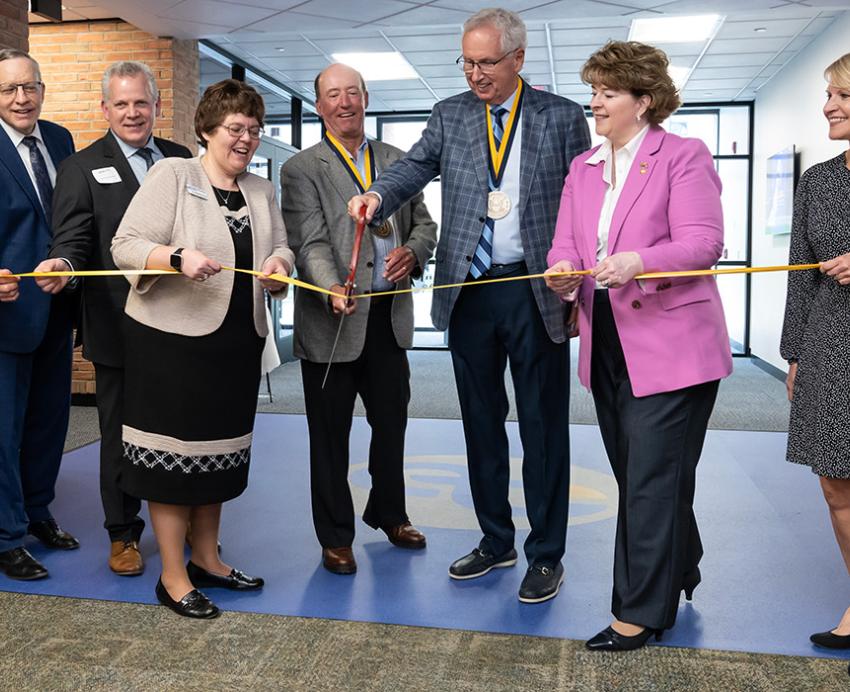 Ribbon cutting of the student union