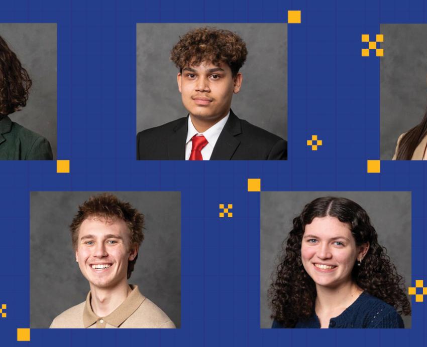 Composit image of 5 incoming students