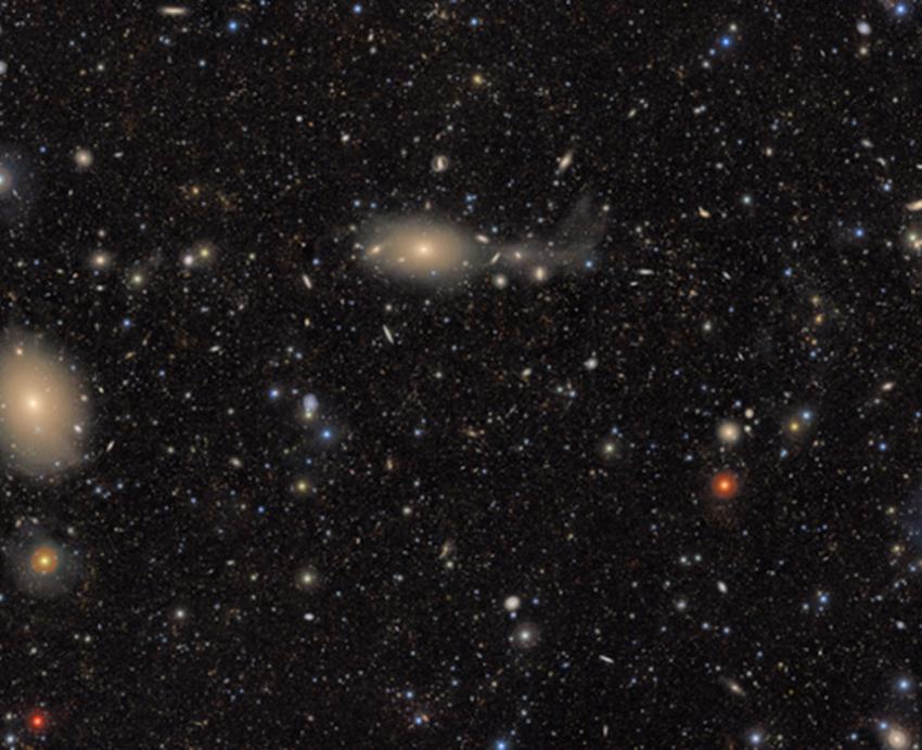 Veiw of space with many stars and galaxies