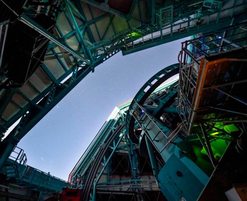 The exterior of the Rubin Observatory.