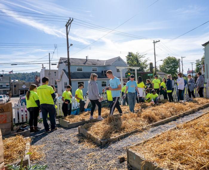 volunteers at civic action week