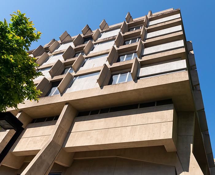 The exterior of the Information Sciences Building