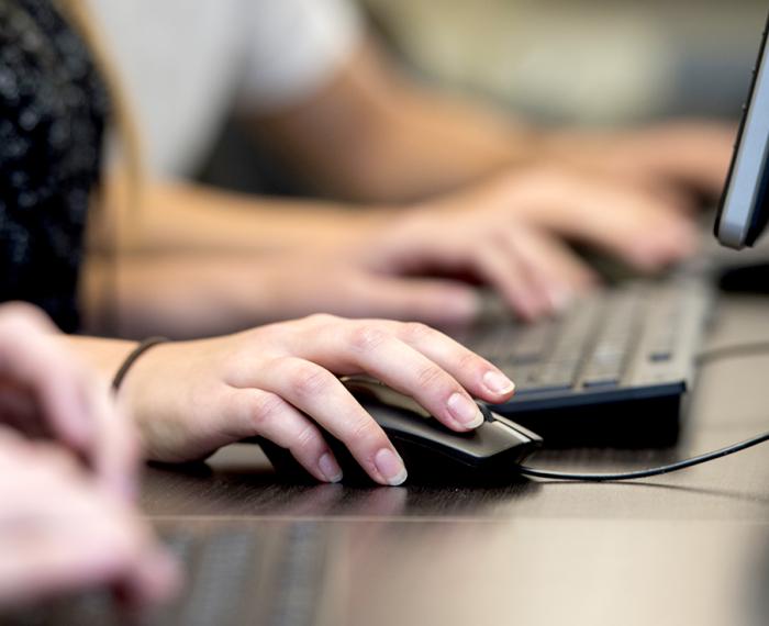 Hands on a keyboard