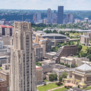 Cathedral of Learning and downtown