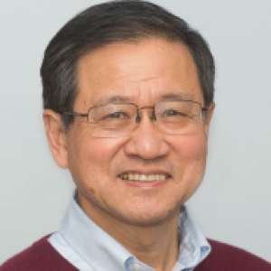 Headshot of Tao Han in sweater and collared shirt