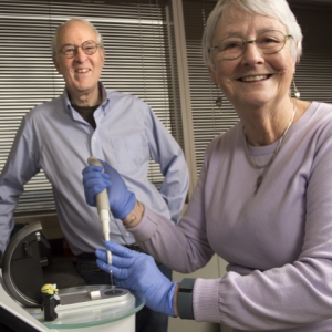 James and Martha Funderburgh in their lab