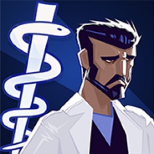 Night Shift video game character headshot on blue background 