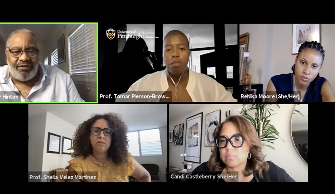 Zoom call with Anthony Ray Hinton, Tomar Peirson-Brown, ReNika Moore, Sheila Velez Martinez, Candi Castleberry