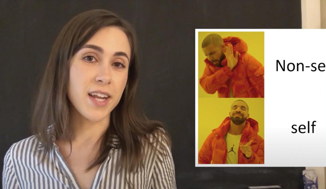 Youtube Screenshot of April Rich presenting about the Non-self and Self