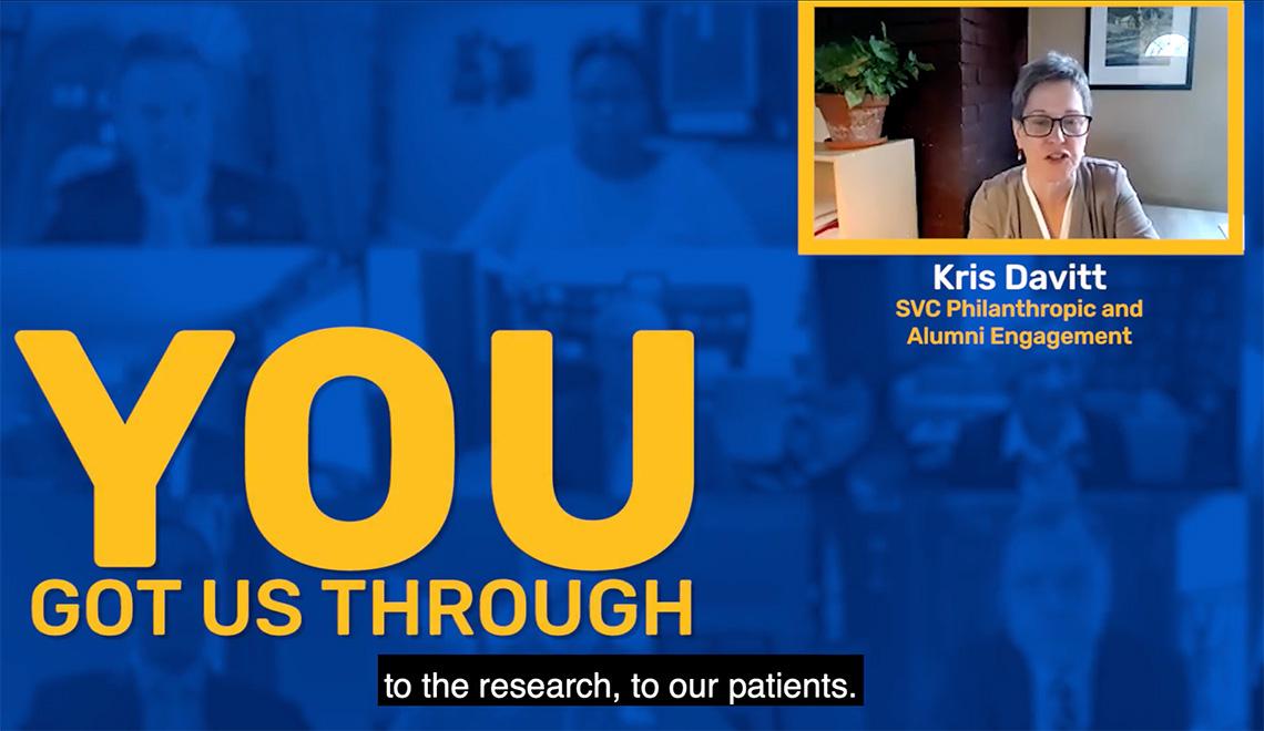 You Got Us Through is displayed on a blue background