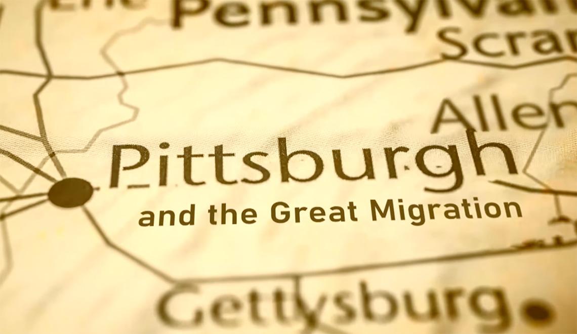 A title screen says Pittsburgh and the Great Migration on a map