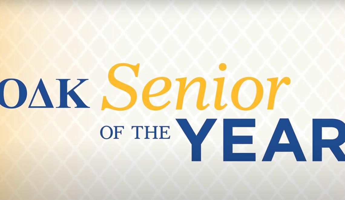 Text on a white background reading "ODK Senior of the YEAR"
