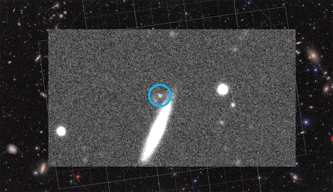 Still of an asteroid